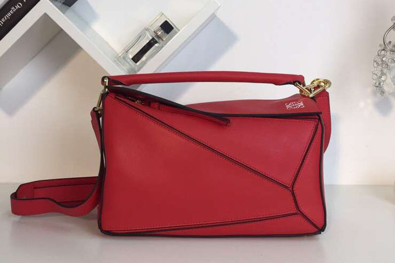 Loewe Puzzle Bags Original Calf Leather Red