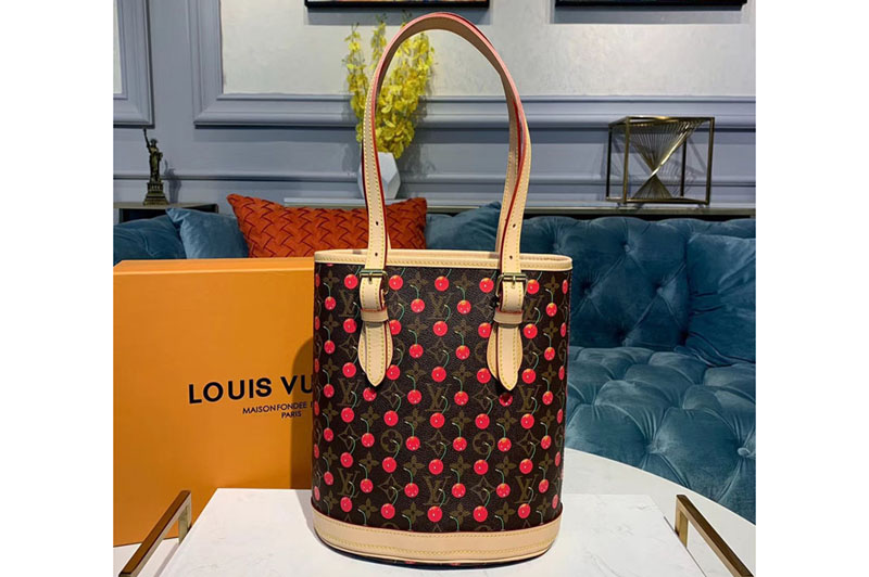 Louis Vuitton M42238 LV Petit with Cherry Bucket Bags Monogram Canvas