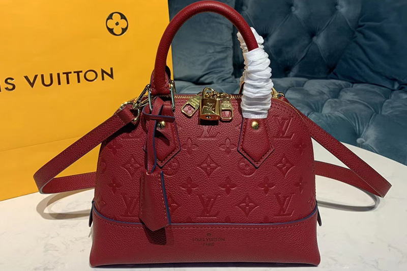 Louis Vuitton M44829 LV Alma BB handbags Red Taurillon leather