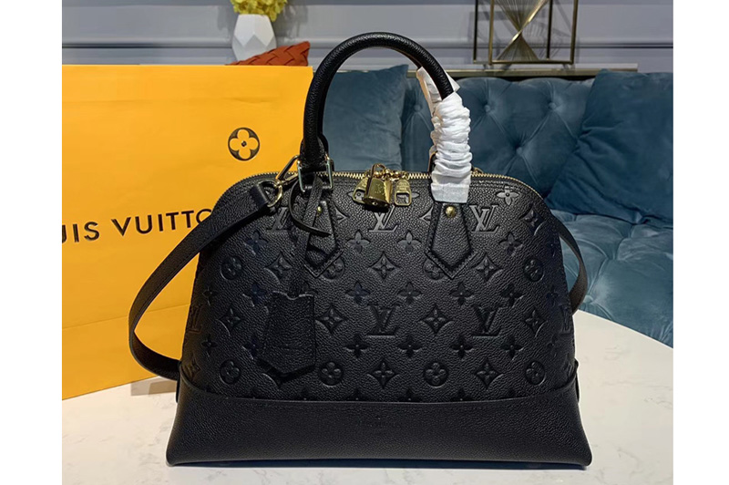 Louis Vuitton M44832 LV Alma PM handbags Black Taurillon leather