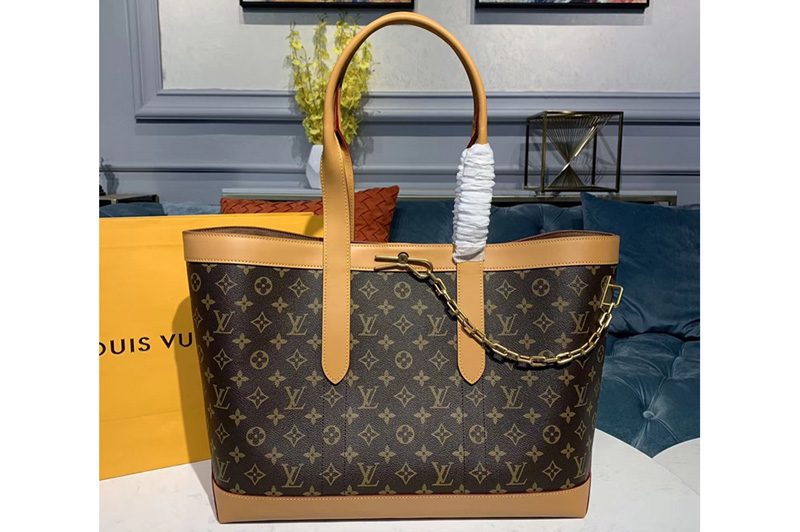 Louis Vuitton M44878 LV Cabas Voyage tote Bags Monogram canvas With natural leather
