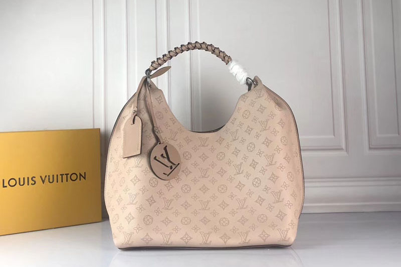 Louis Vuitton M53188 LV Carmel hobo bag Mahina Leather Creme