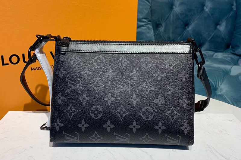 Louis Vuitton M54330 Triangle Shaped Shoulder Bags Monogram Eclipse Canvas