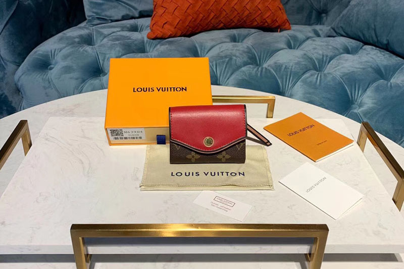 Louis Vuitton M63904 LV Tuileries Compact Wallet Monogram Canvas And Red Calf Leather