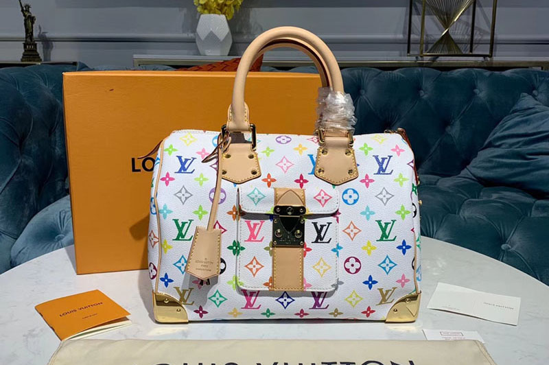Louis Vuitton M92643 LV Monogram Multicolore Speedy 30 Bags White Multicolore