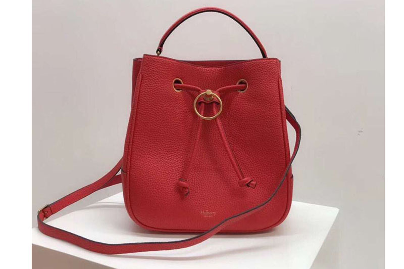 Mulberry Hampstead Small/Medium Classic Grain Leather Bags Red