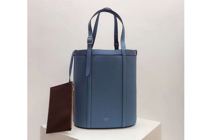Mulberry Small Wilton Tote Bags Silky Calf Leather Blue
