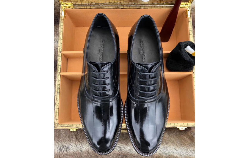Louis Vuitton LV City Derby Shoes Black Leather [slv022] - $309.00 ...