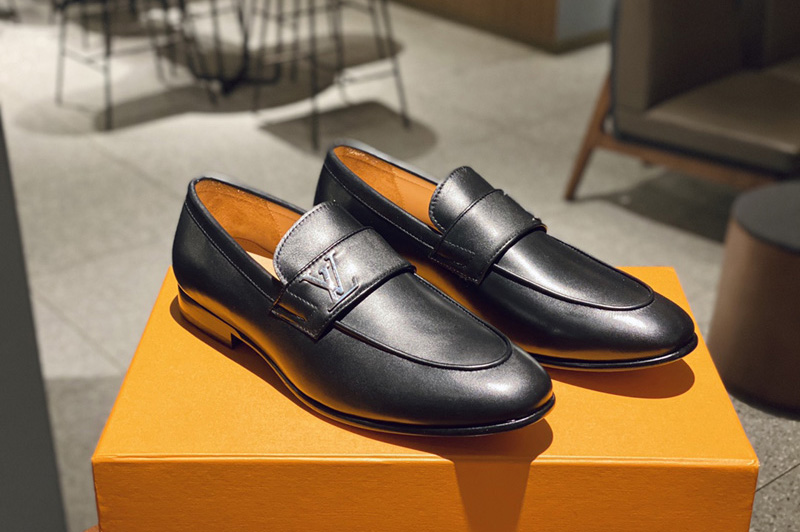 Louis Vuitton 1A32VW LV Saint Germain Loafer Shoe in Black calf leather ...