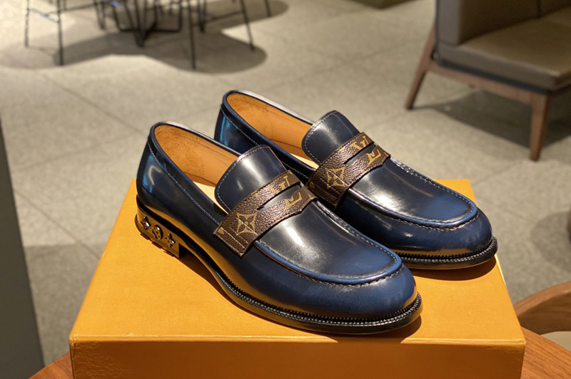 Louis Vuitton 1A4SR7 LV Major Loafer Shoe In Blue calf leather [1A4SR7 ...
