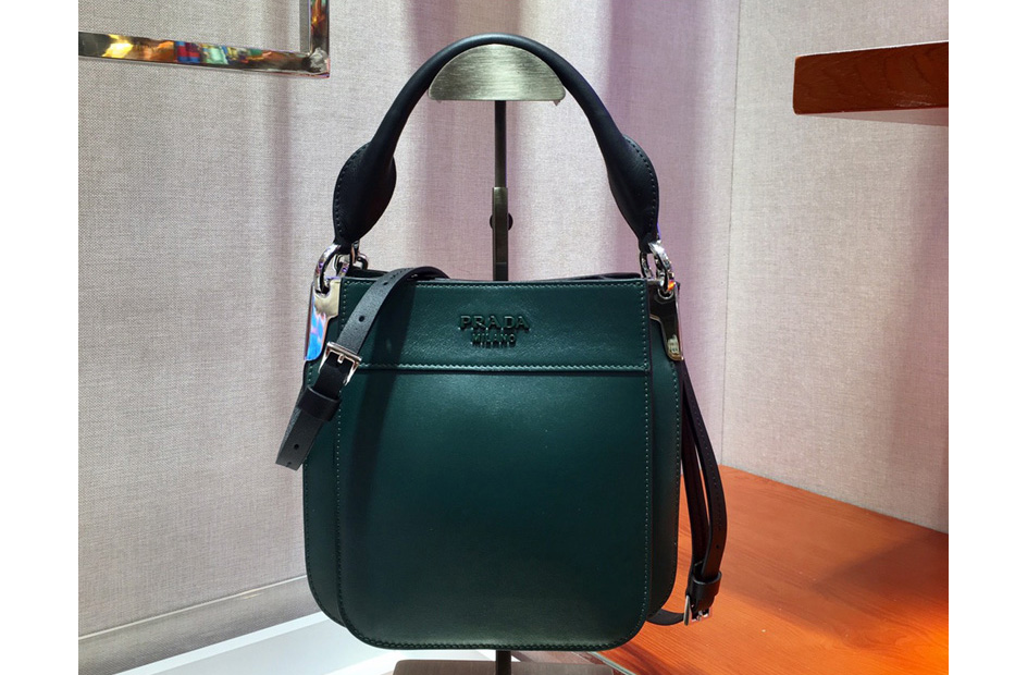 Prada 1BC082 Margit Small leather bags Green Calf leather