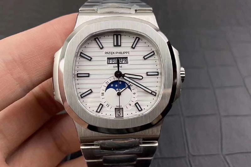 Patek Philippe Nautilus 5726 Complicated SS PF Best Edition White ...