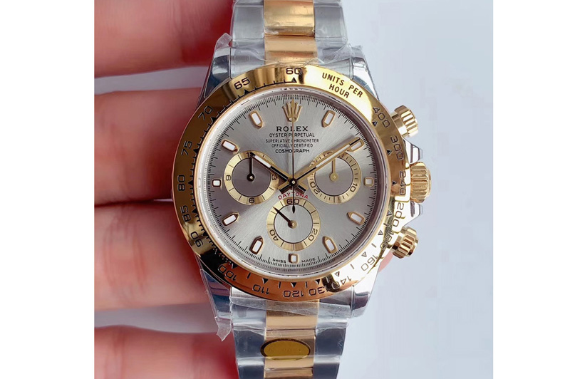 Rolex Daytona 116503 YG/SS Two Tone Noob 1:1 Best Edition 904L SS Case and Bracelet Gray Dial SA4130