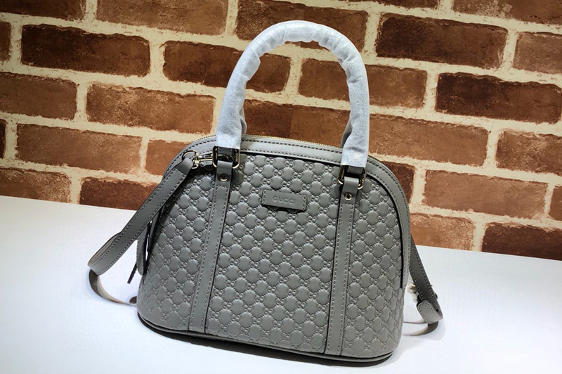 Gucci 449654 Gucci Signature Leather Top Handle Bag Grey Signature leather
