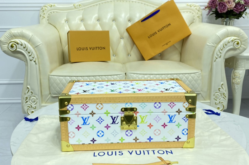 Louis Vuitton Coffret Jewelry Box in White Monogram Multicolor