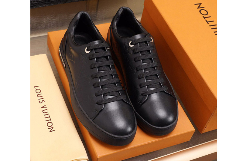 Men's Louis Vuitton Luxembourg sneaker and Shoes Black Monogram Calf ...