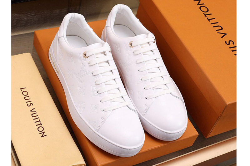 Men's Louis Vuitton Luxembourg sneaker and Shoes White Monogram Shadow calf leather