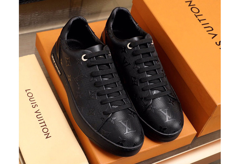 Men's Louis Vuitton Luxembourg sneaker and Shoes Black Monogram Canvas ...
