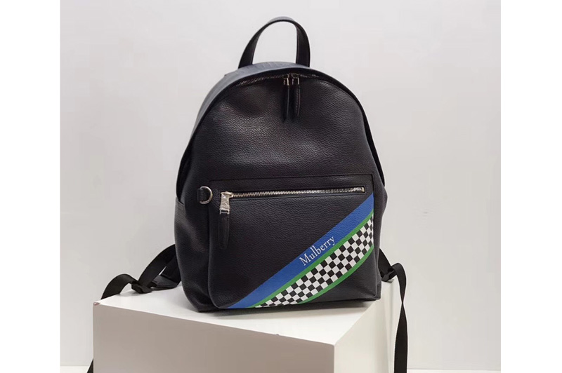 Mulberry HH5509 Zipped Backpack Midnight Racing Stripes