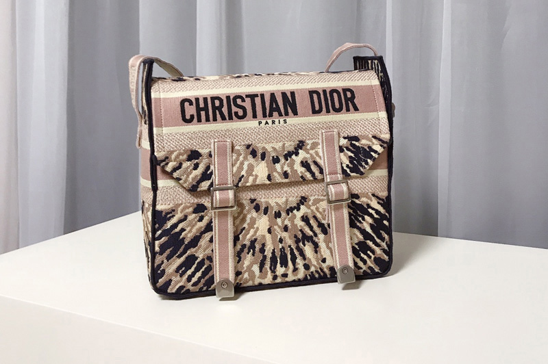 Christian Dior M1291 Diorcamp Bag in Dior Embroidery