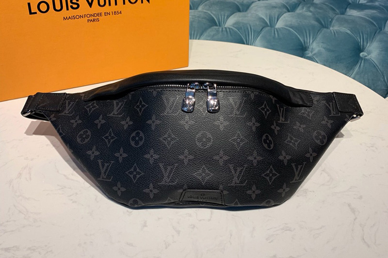 tas sling-bag Louis Vuitton Discovery Bumbag Black Leather Sling