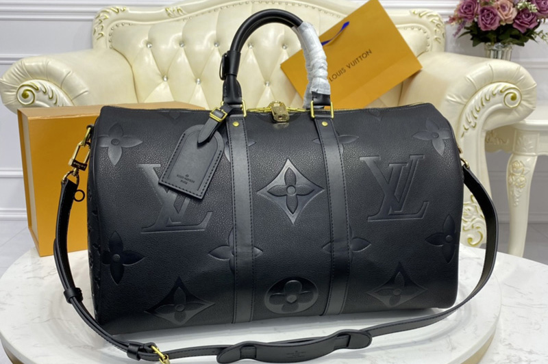Louis Vuitton M45532 LV Keepall Bandoulière 45 bag in Monogram Empreinte Giant leather