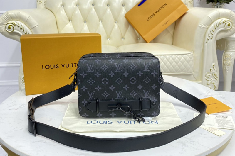 Louis Vuitton M45585 LV Steamer Messenger Bag in Monogram Eclipse Canvas