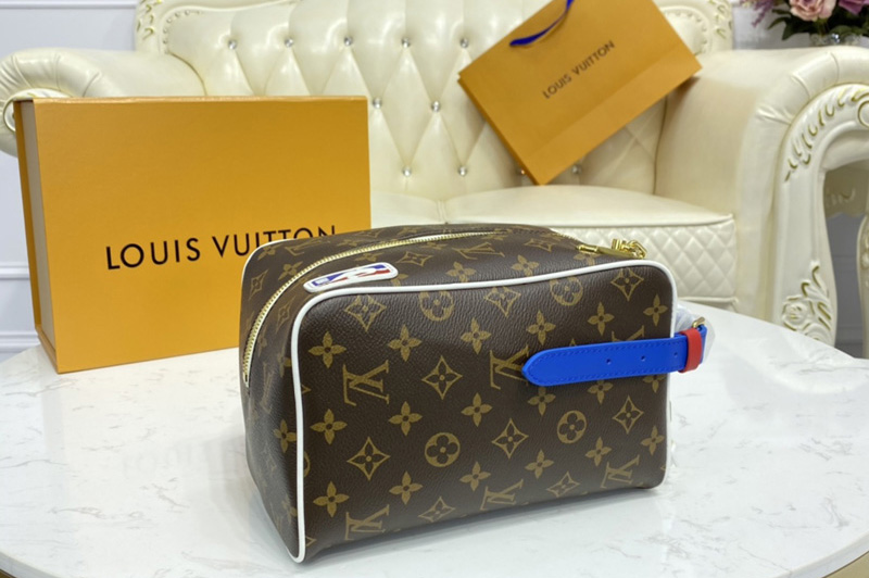 Louis Vuitton M45588 LV LVxNBA Cloakroom Dopp Kit bag In Monogram coated canvas