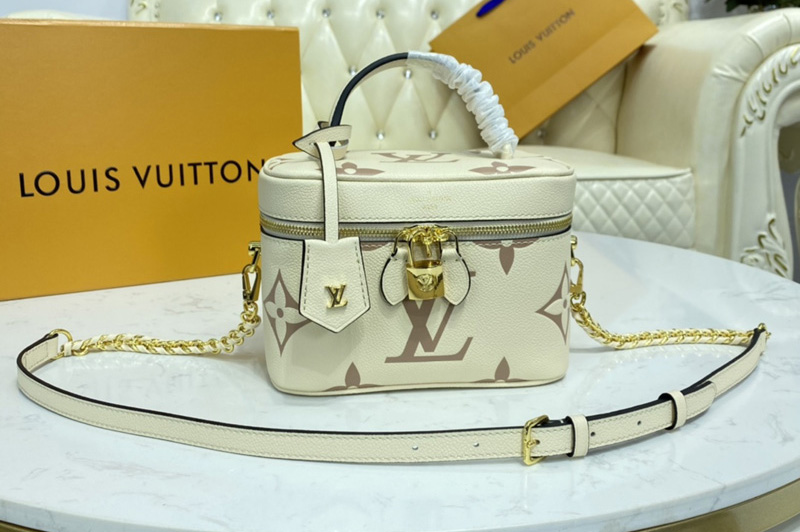 Louis Vuitton M45599 LV Vanity PM handbag in Bicolor Monogram Empreinte Leather