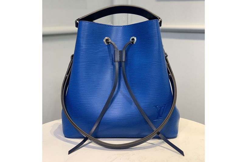 Louis Vuitton M55935 LV NeoNoe MM bucket bag In Blue Epi Leather