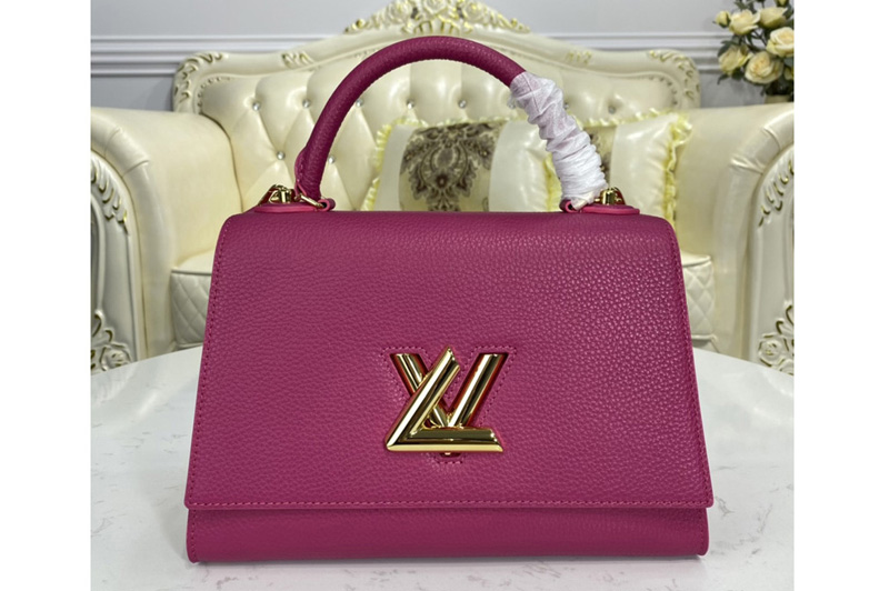 Louis Vuitton M57092 LV Twist One Handle handbag in Orchidée Pink Taurillon leather