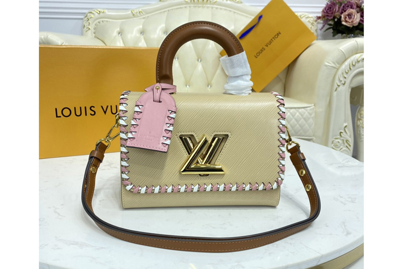 Louis Vuitton M57318 LV Twist MM handbag In Beige Epi Leather