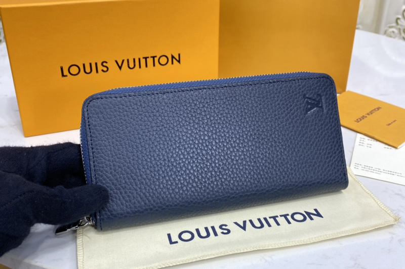 Louis Vuitton M58823 LV Zippy Wallet Vertical in Navy Blue Taurillon leather