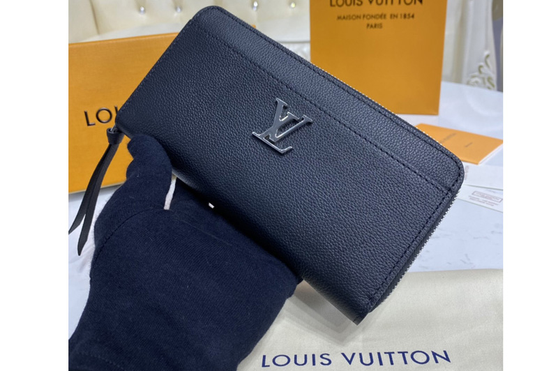 Louis Vuitton M62622 LV Lockme Zippy wallet in Black Calf leather