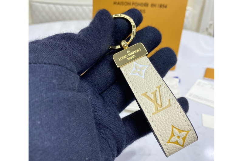 Louis Vuitton M00286 LV Maxi Dragonne key holder in Yellow/Cream Empreinte leather