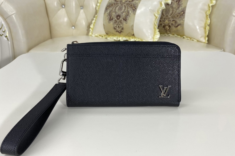 Louis Vuitton M69409 LV Zippy Dragonne wallet in Black Taiga leather