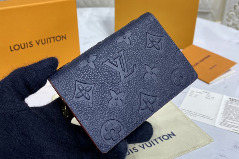 Louis Vuitton M80152 LV Clea Wallet in Navy Blue Monogram Empreinte ...