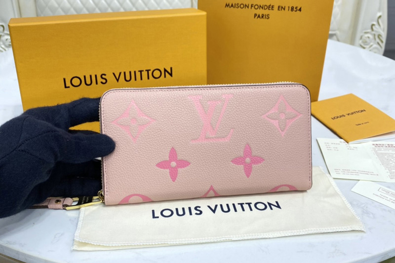 Louis Vuitton M80403 LV Zippy wallet in Pink Monogram Empreinte leather