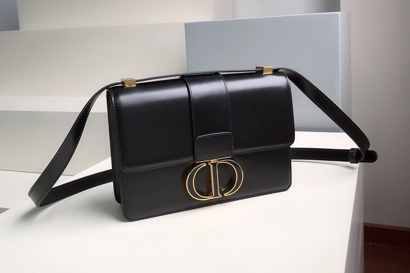 Christian Dior M9203 Dior 30 Montaigne bag in Black Box Calfskin Leather