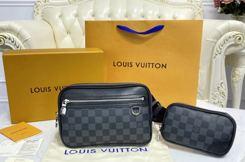 Louis Vuitton N50018 LV Scott Messenger Bag in Damier Graphite canvas