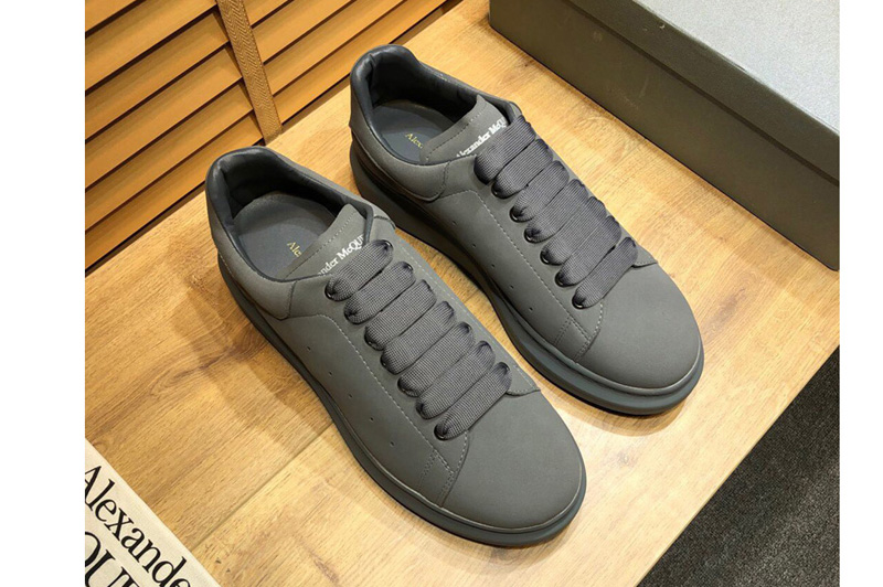 Men/Women's Alexander Mcqueen Oversized Sneaker and Shoes Gray Leather