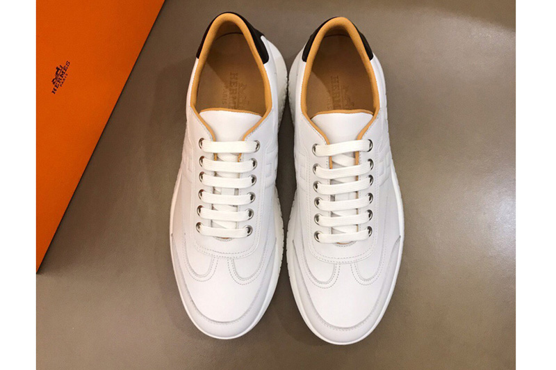 Men's Hermes Trail sneaker and Shoes in White Leather [fher004] - $128. ...