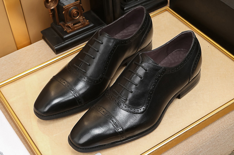 Men's Prada leather derby shoes in Black Leather