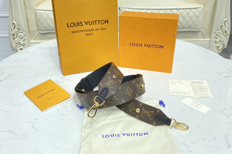 Louis Vuitton J02465 LV bandouliere Strap in Monogram canvas and Black cowhide leather
