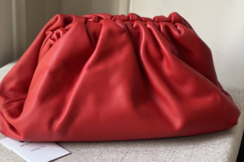 Bottega Veneta 576227 pouch bag Soft oversize clutch in Red Nappa leather