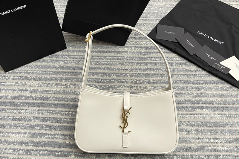 Saint Laurent 657228 YSL LE 5 À 7 HOBO BAG IN White Smooth LEATHER
