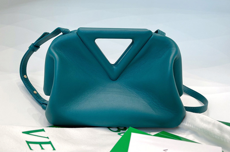 Bottega Veneta 658476 Point Leather top handle bag in Mallard Calf Leather