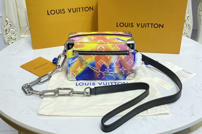 Louis Vuitton M80952 LV Mini Soft Trunk bag in Monogram Sunset coated canvas