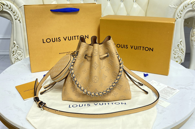 Louis Vuitton M57201 LV Bella bucket bag in Brown Mahina calf leather