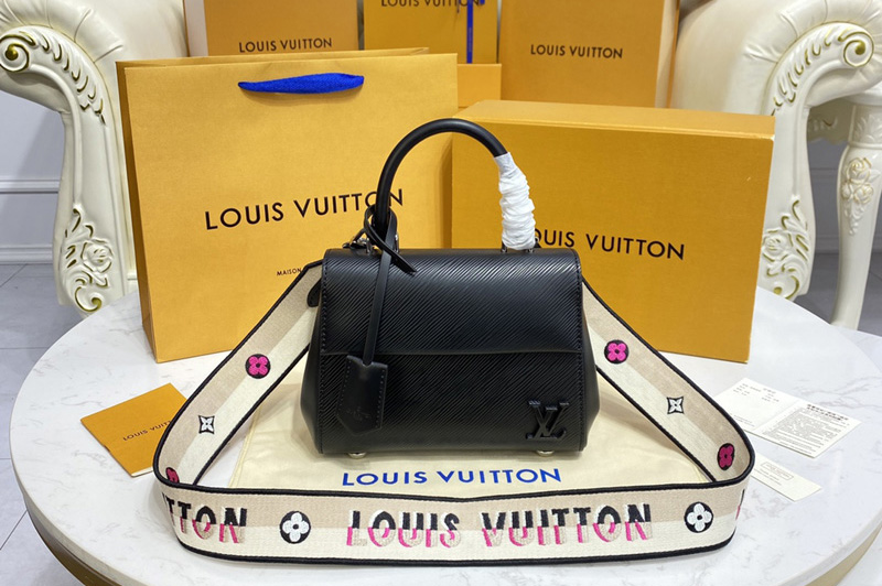 Louis Vuitton M59108 LV Cluny Mini handbag in Black Epi leather